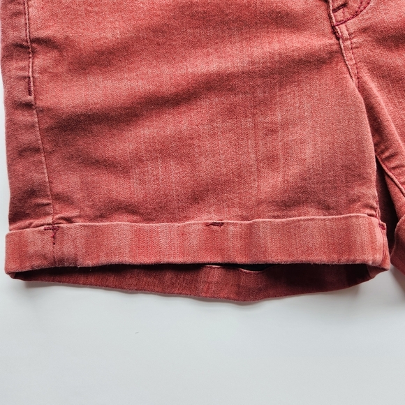 Celebrity Pink Size 7/28 Rust Colored 4 Inch Denim Style Shorts Extreme Stretch - Picture 6 of 14